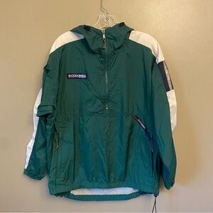 Columbia Green Windbreaker Jacket vintage